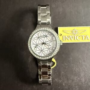Invicta Wildflower Women's Watch w/ Mother of Pearl Dial-34mm, Steel (28823)-NEW